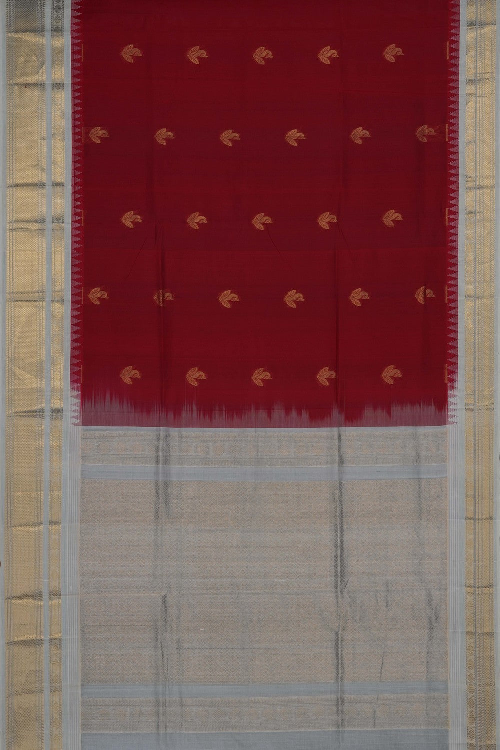 Image of Red Mangalagiri Silk Cotton Saree