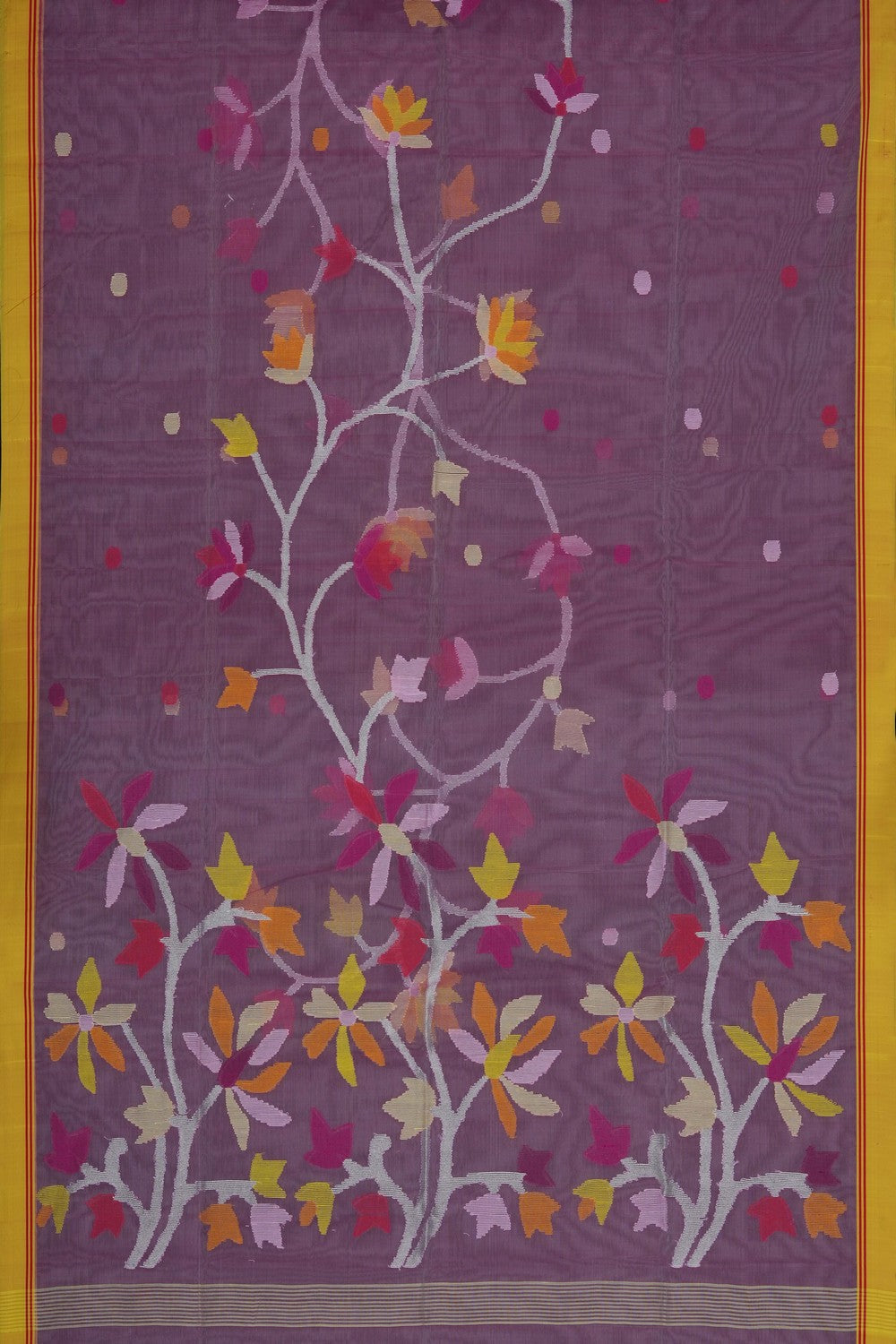 Image of Pink Dhakai Tussar Silk Saree