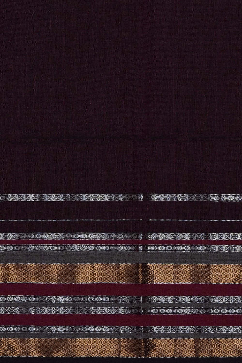 Image of Brown Silk Cotton Saree