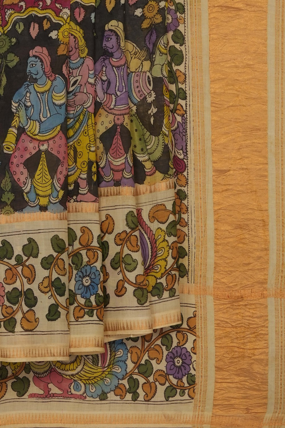 Image of Pink Mangalgiri Kalamkari Saree