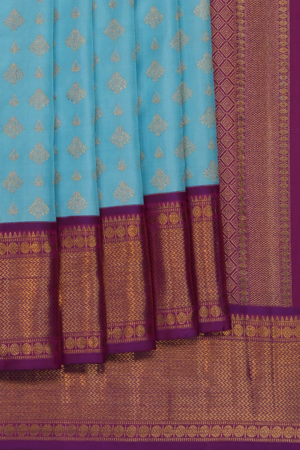Image of Blue Kanjivaram Silk Saree