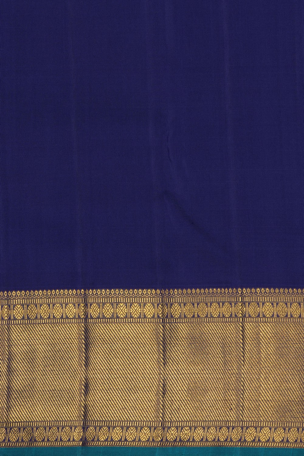Image of Indigo Blue Kanjivaram Silk Saree