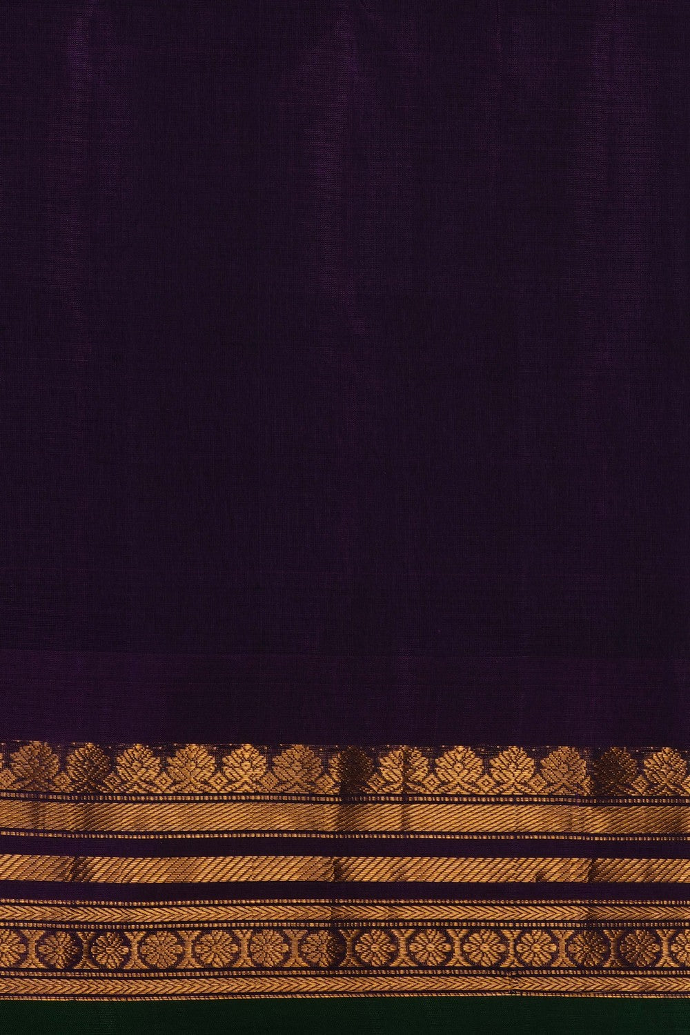 Image of Brown Gadwal Silk Cotton Saree