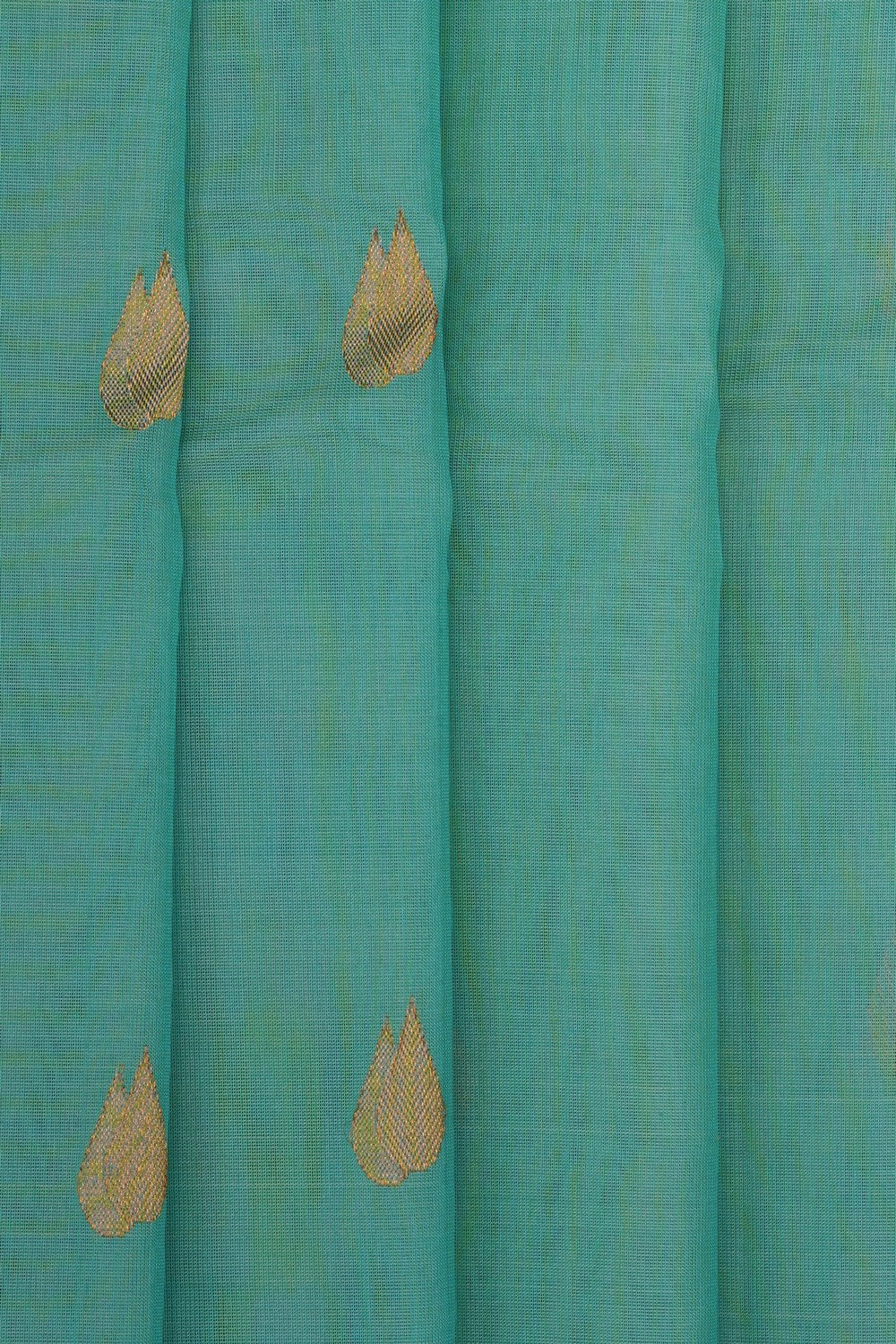 Image of Sea Green Gadwal Silk Cotton Saree