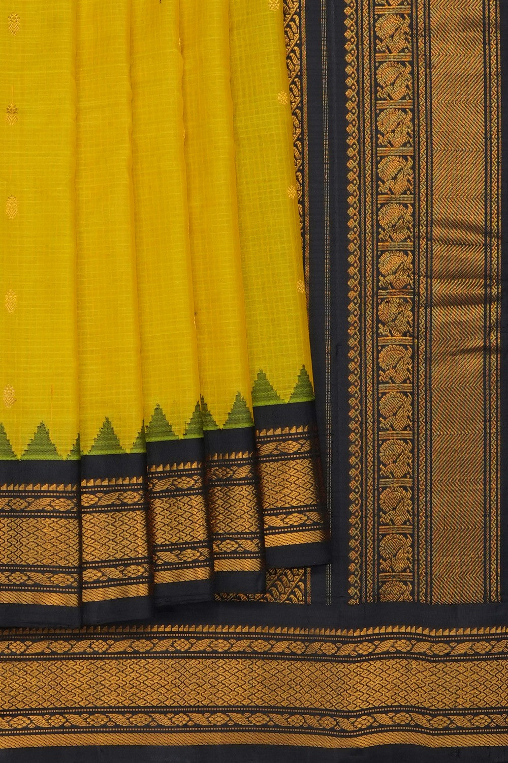 Image of spring-yellow-gadwal-silk-cotton-saree-p-18940791
