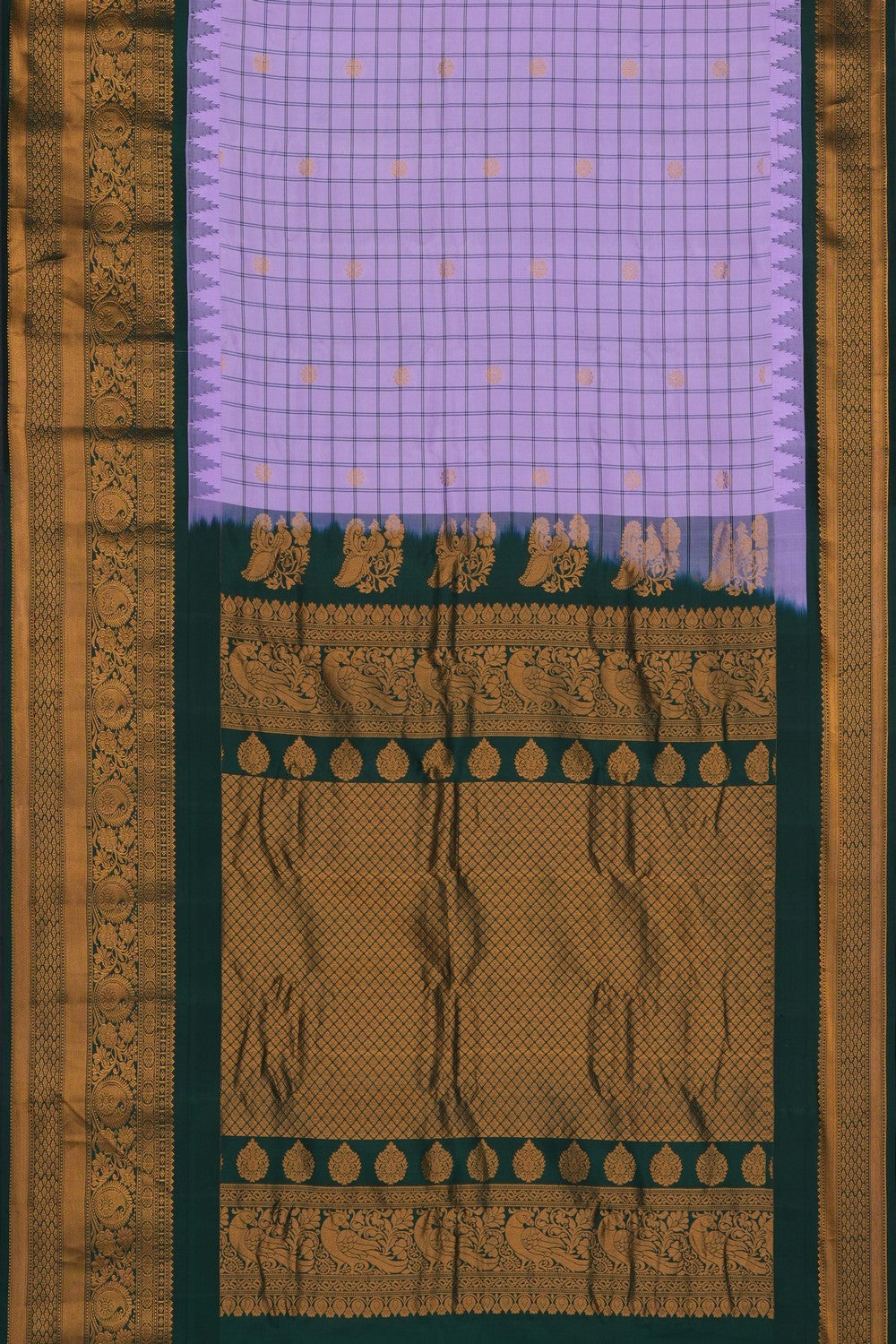 Image of Pink Gadwal Silk Saree