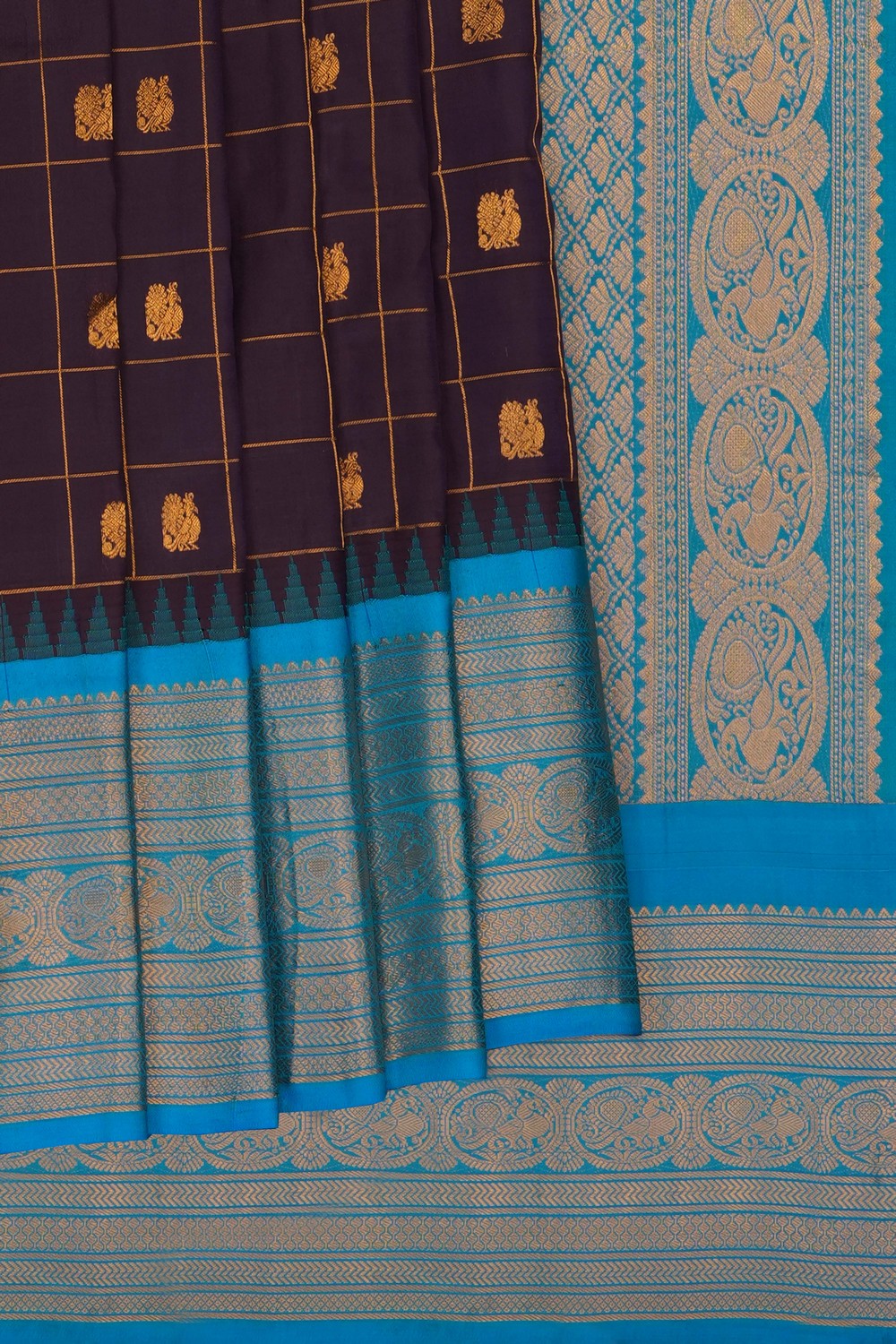 Image of violet-gadwal-silk-kattam-saree-p-18940799