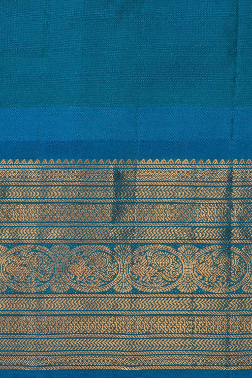 Image of Violet Gadwal Silk Kattam Saree