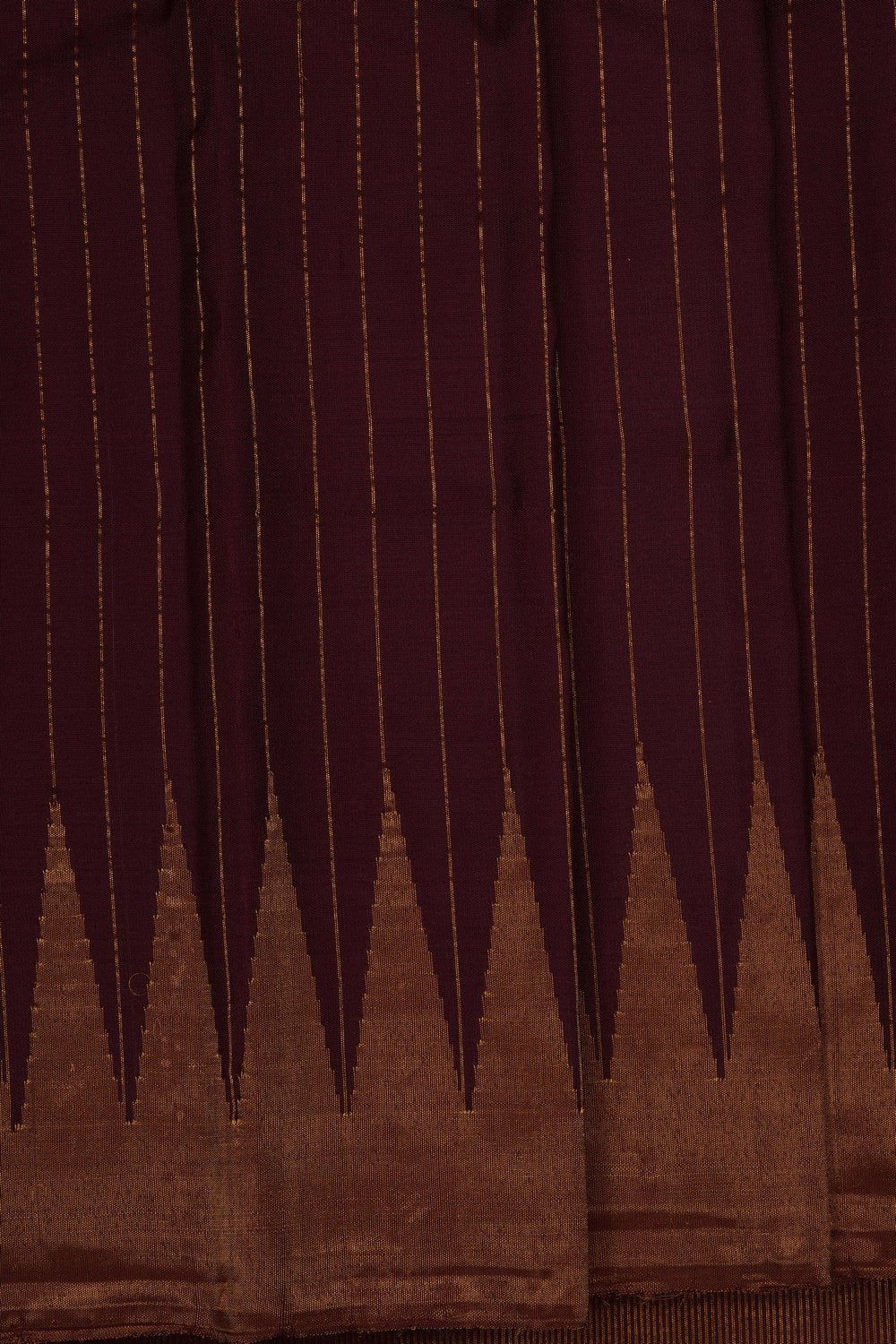 Image of Maroon Gadwal Silk Saree