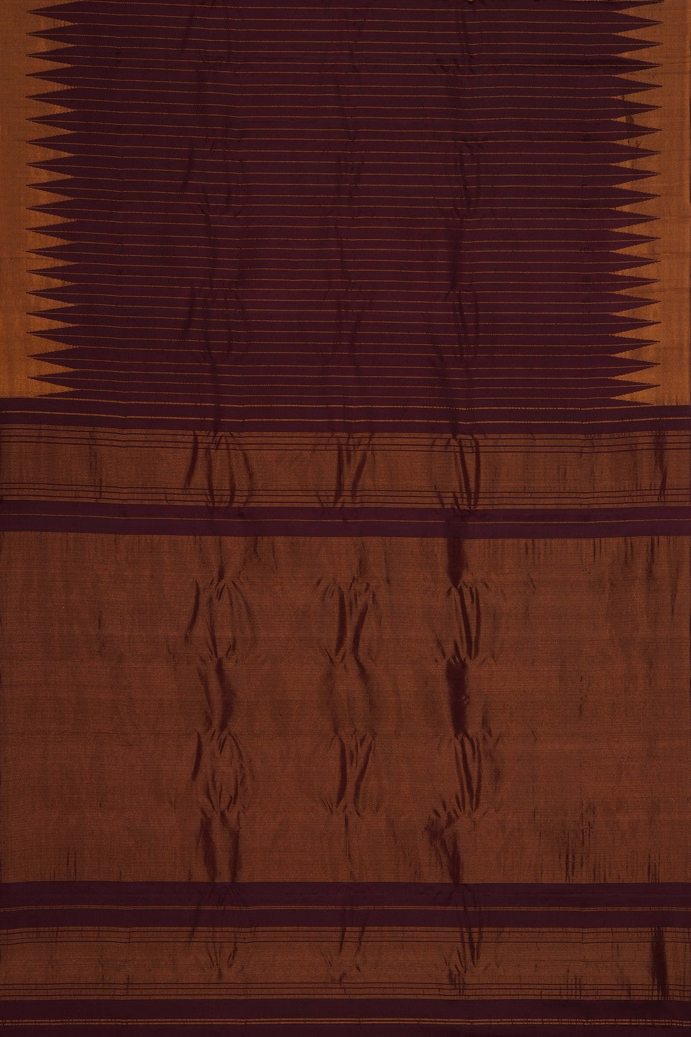 Image of Maroon Gadwal Silk Saree