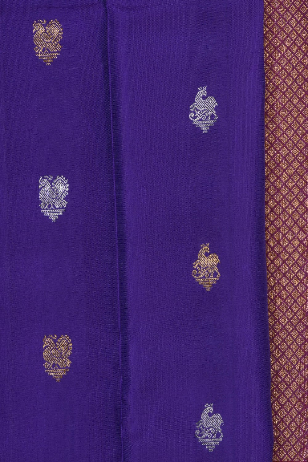 Image of Purple Gadwal Silk Saree