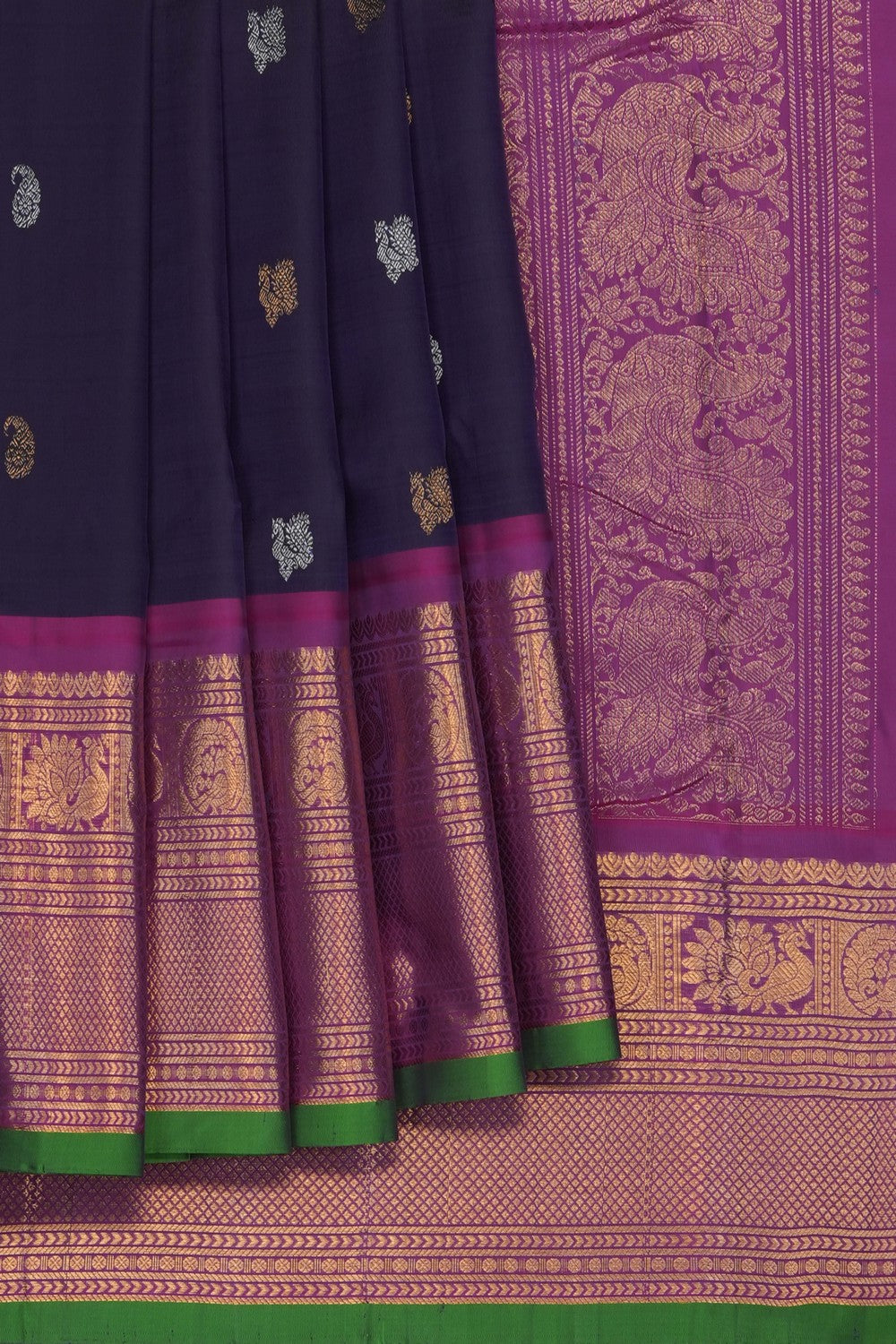 Image of Violet Gadwal Silk Saree
