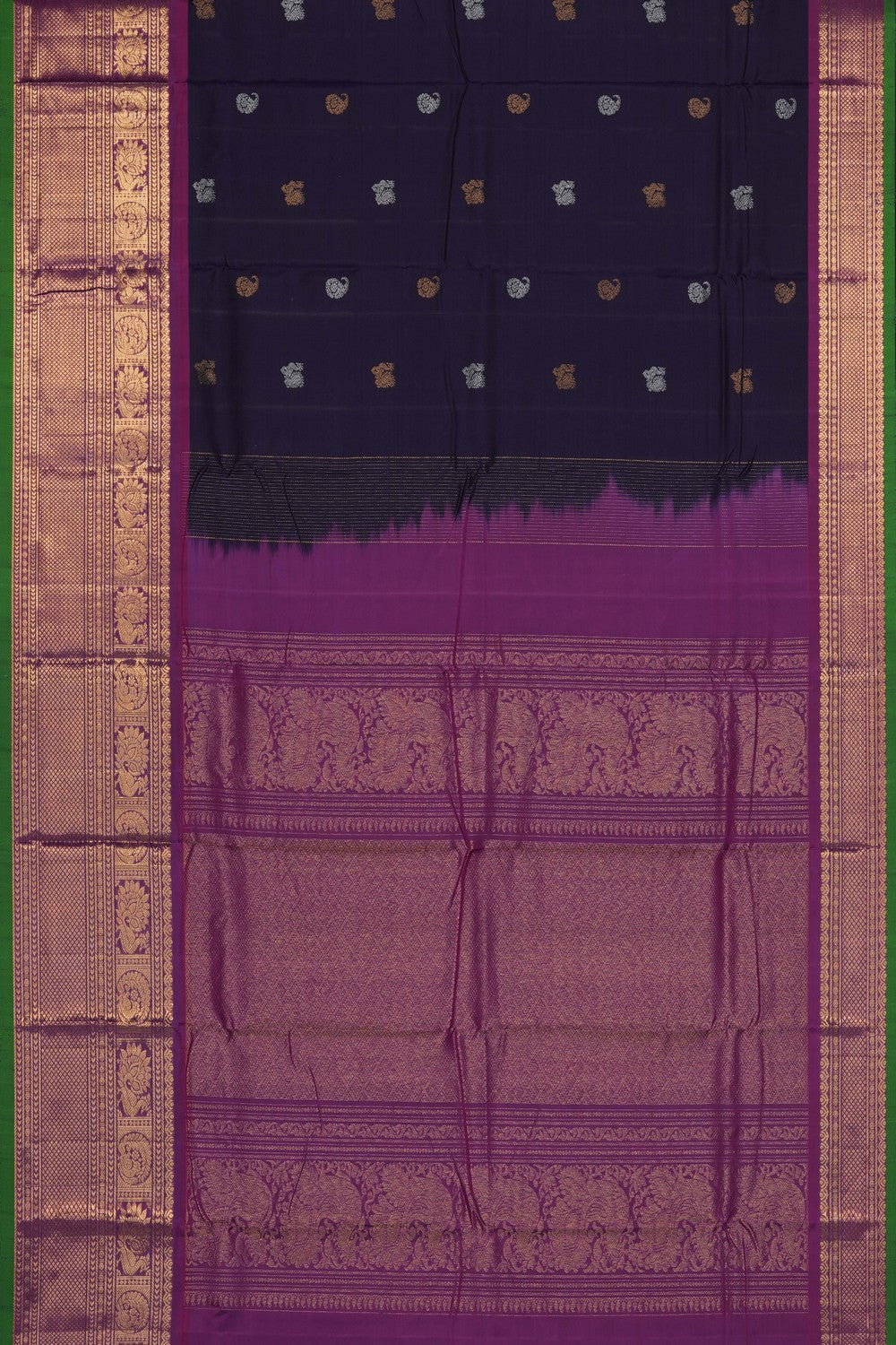Image of Violet Gadwal Silk Saree