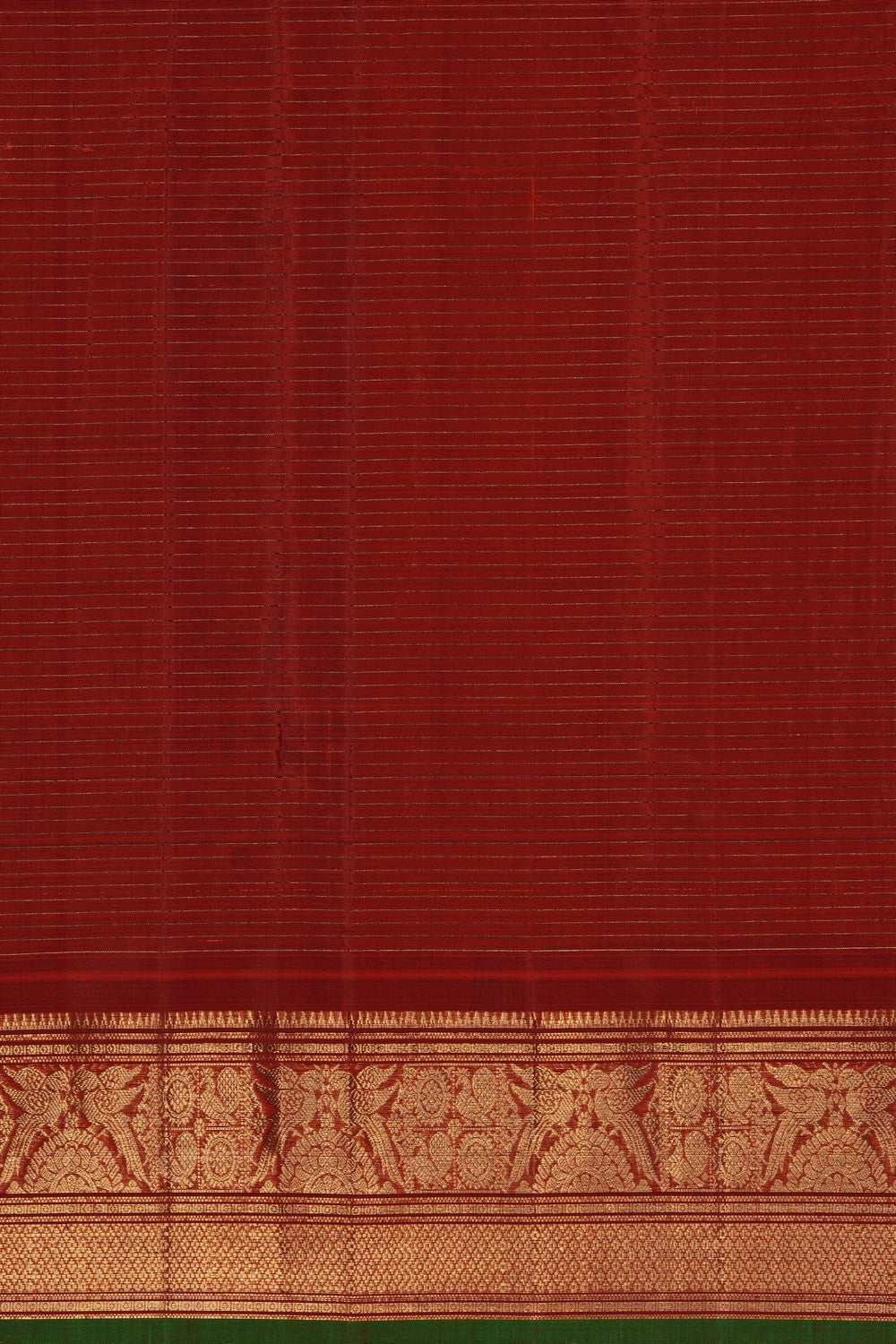 Image of Magenta Gadwal Silk Cotton Saree
