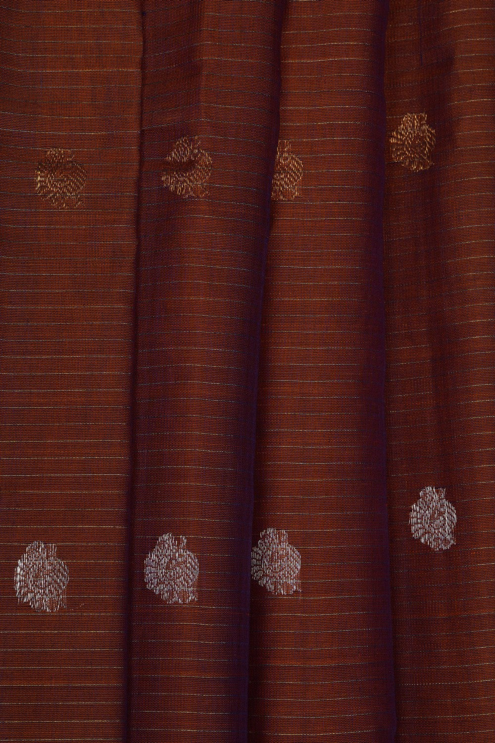 Image of Brown Gadwal Silk Cotton Saree