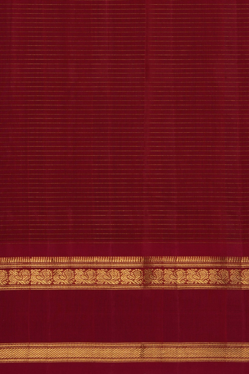 Image of Red Gadwal Silk Cotton Saree