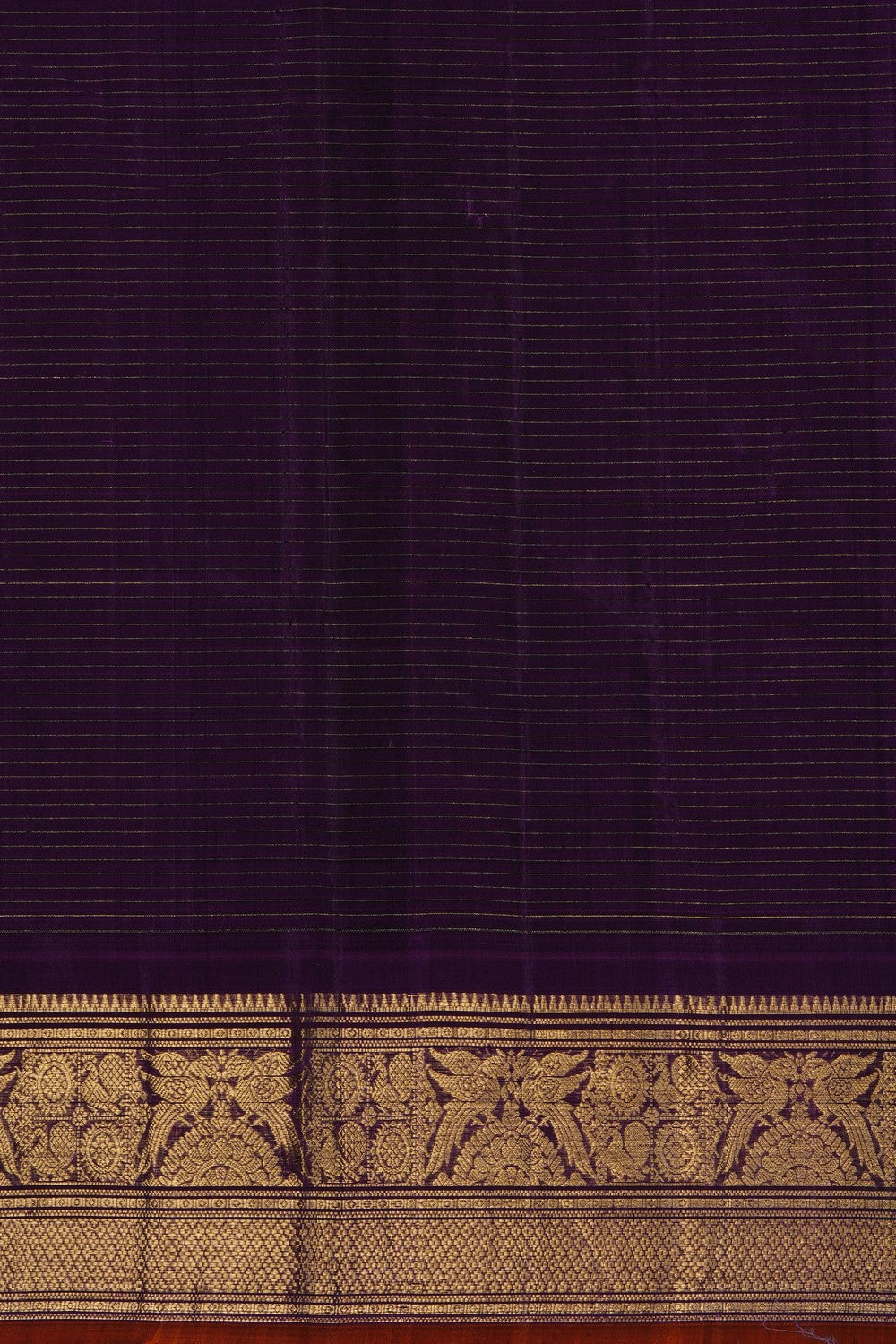 Image of Purple Gadwal Silk Cotton Saree