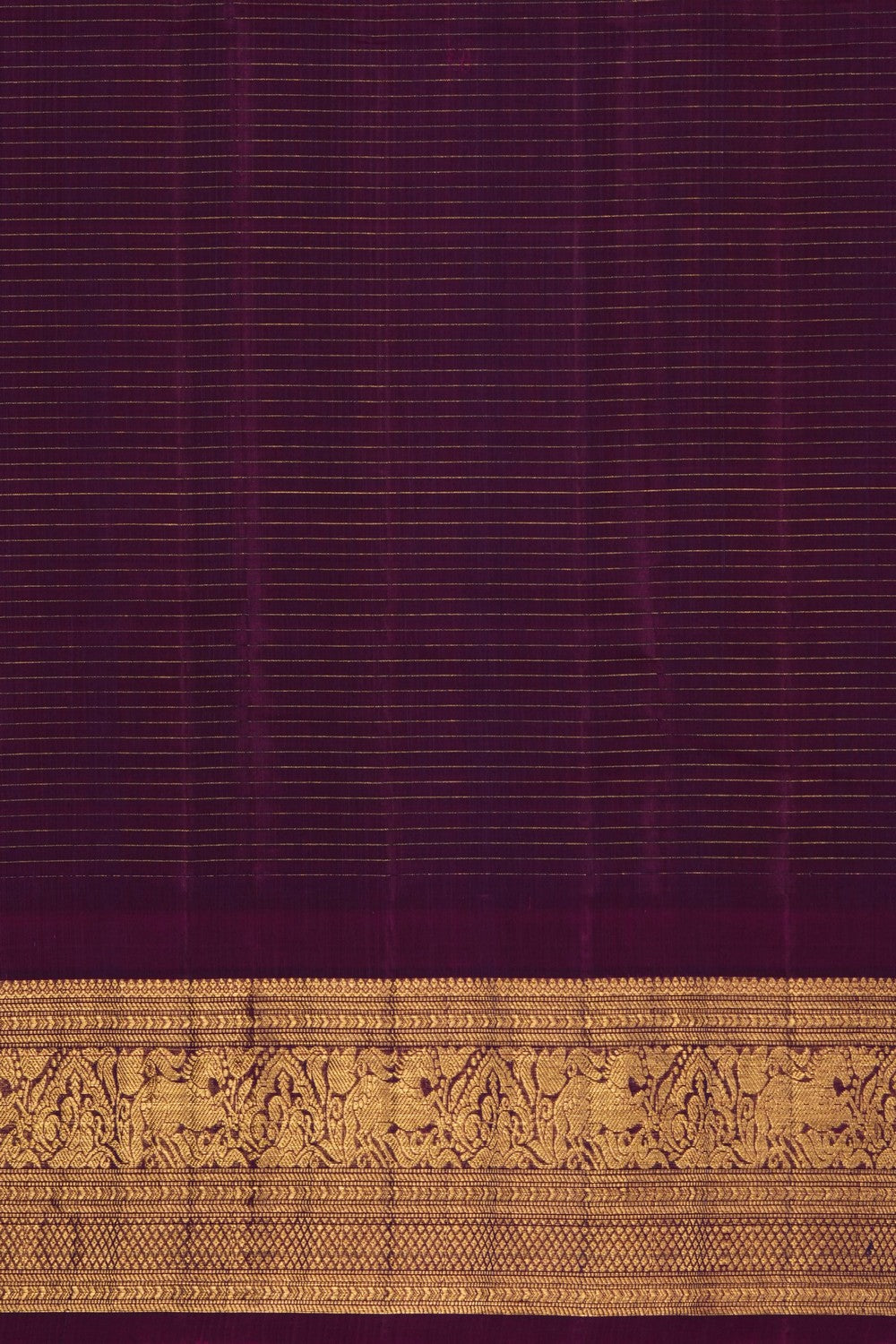 Image of Teal-Blue Gadwal Silk Cotton Saree