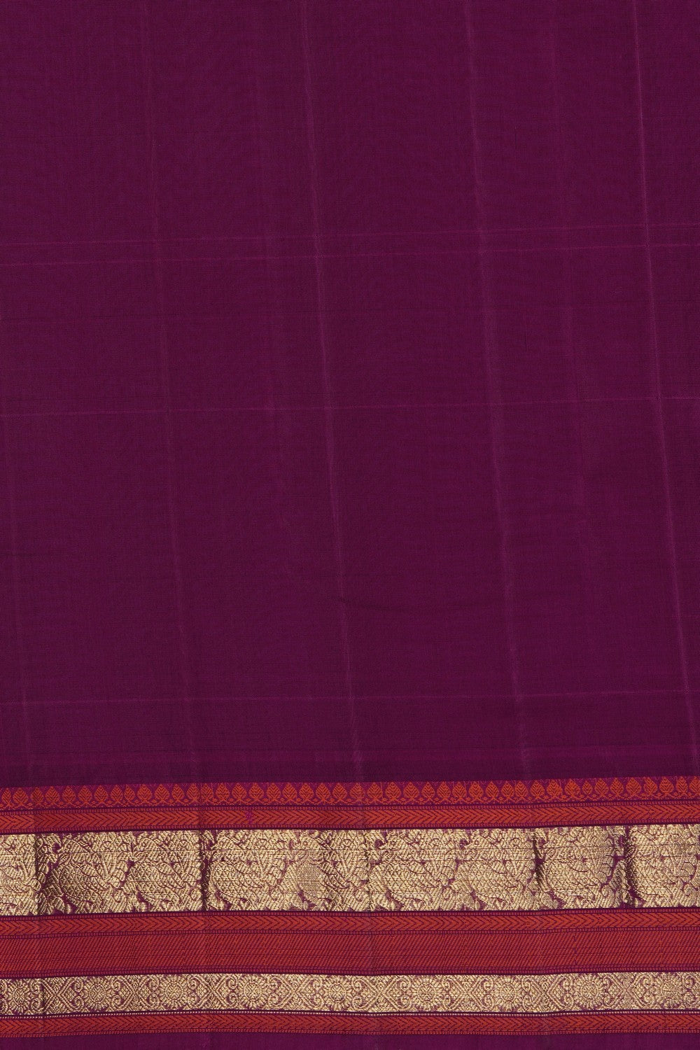 Image of Violet Gadwal Silk Cotton Saree