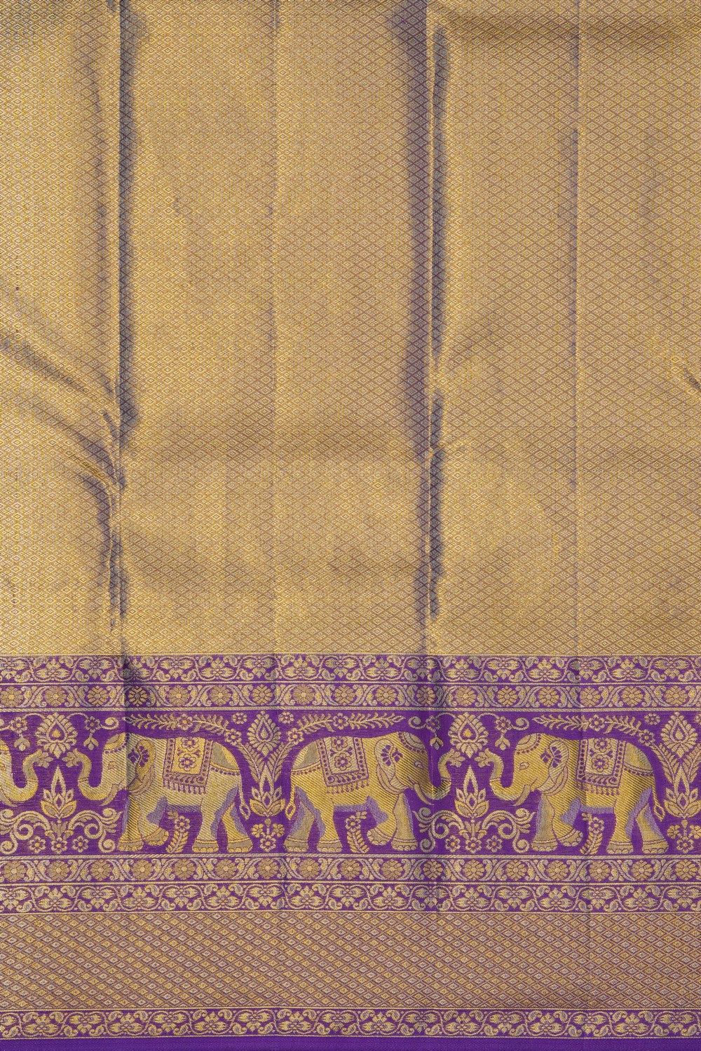 Image of Sea-Green Kanchipattu Tissue Brocade Saree