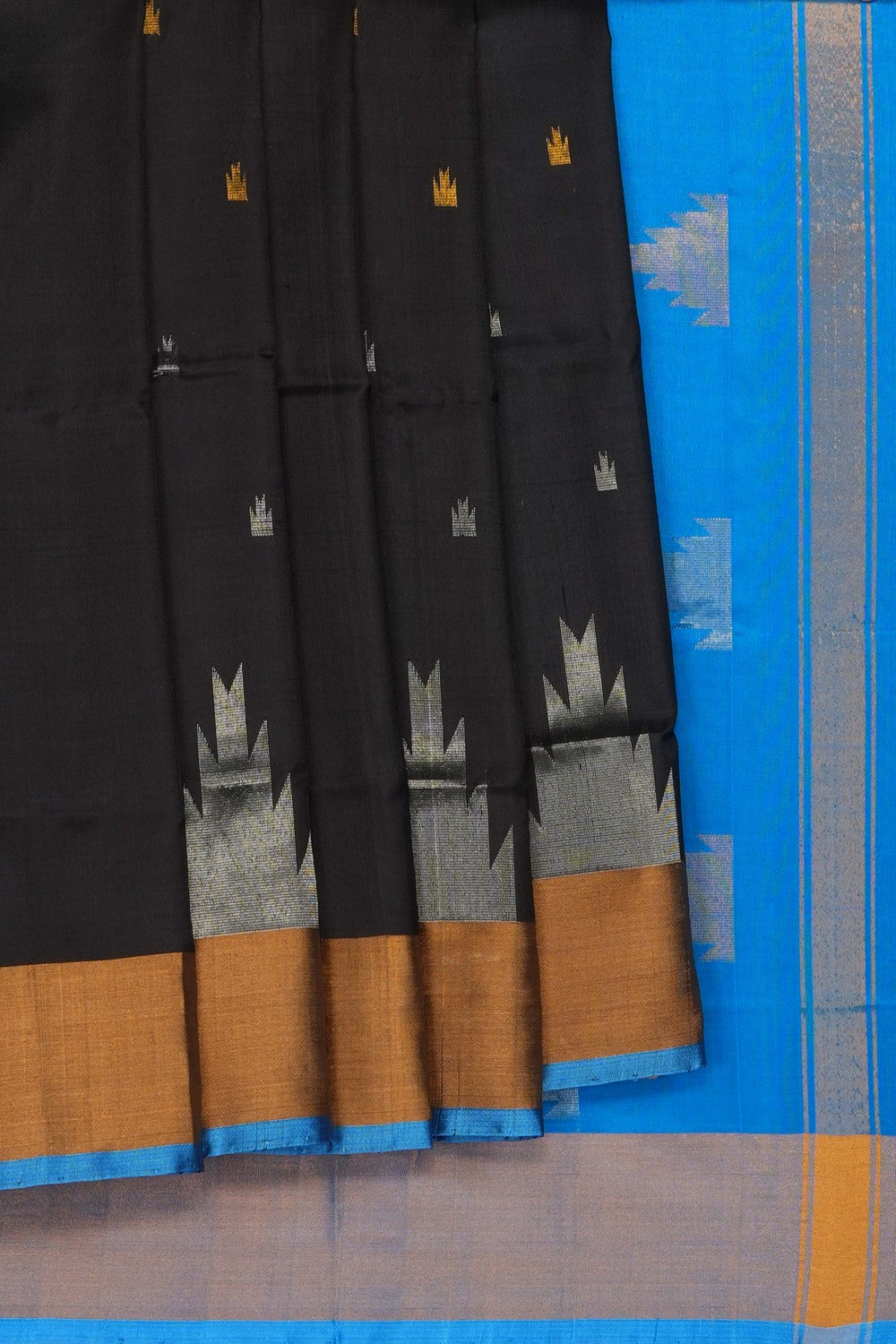 Image of Black Uppada Silk Saree