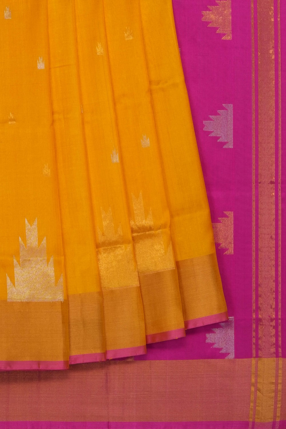 Image of Yellow Uppada Silk Saree