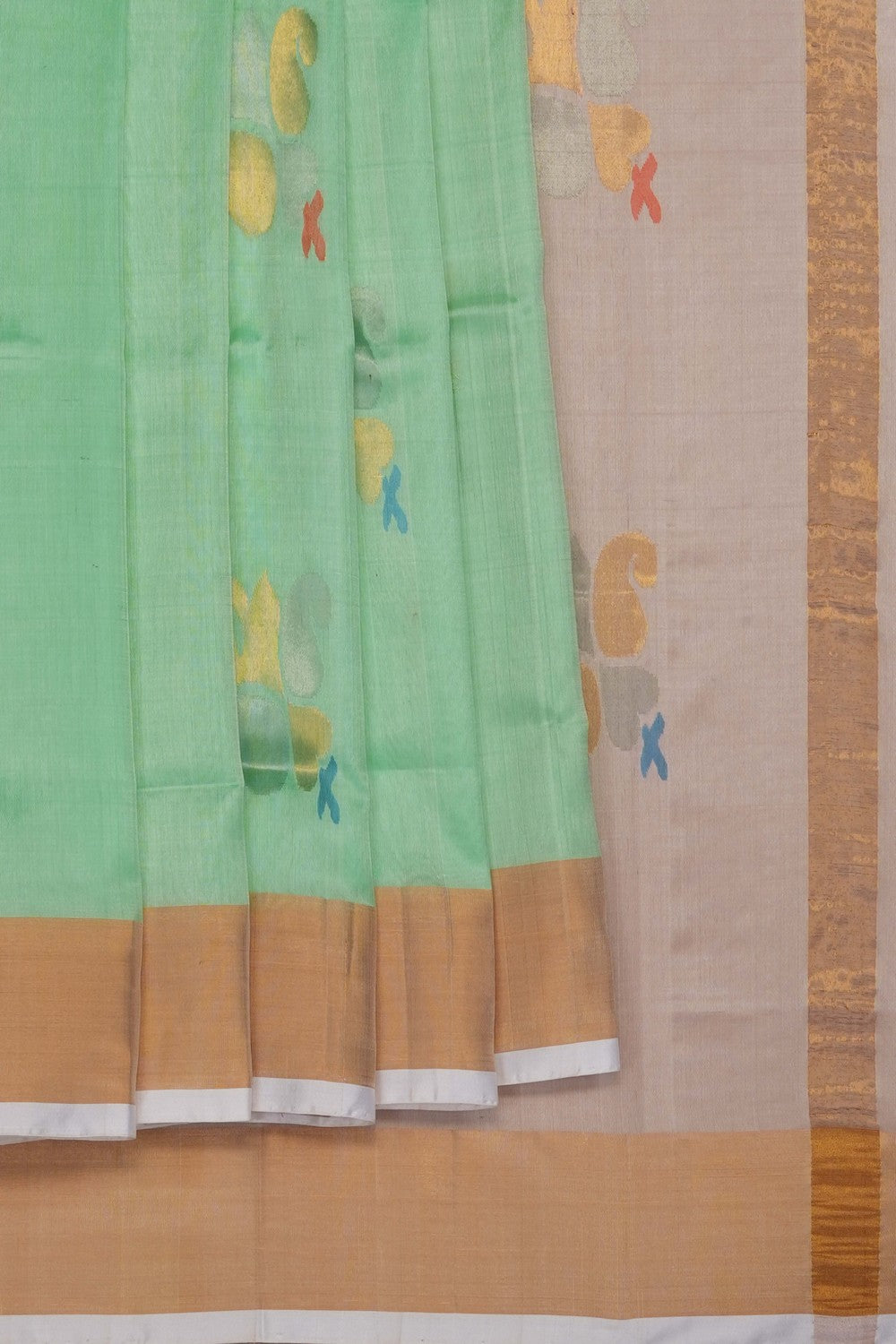 Image of Mint Green Uppada Silk Saree