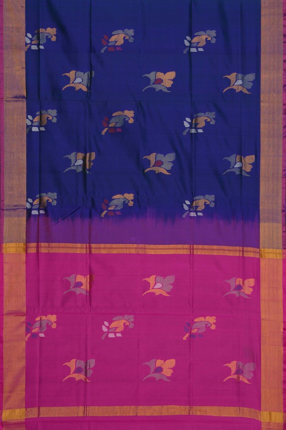 Image of Peacock Blue Uppada Silk Saree
