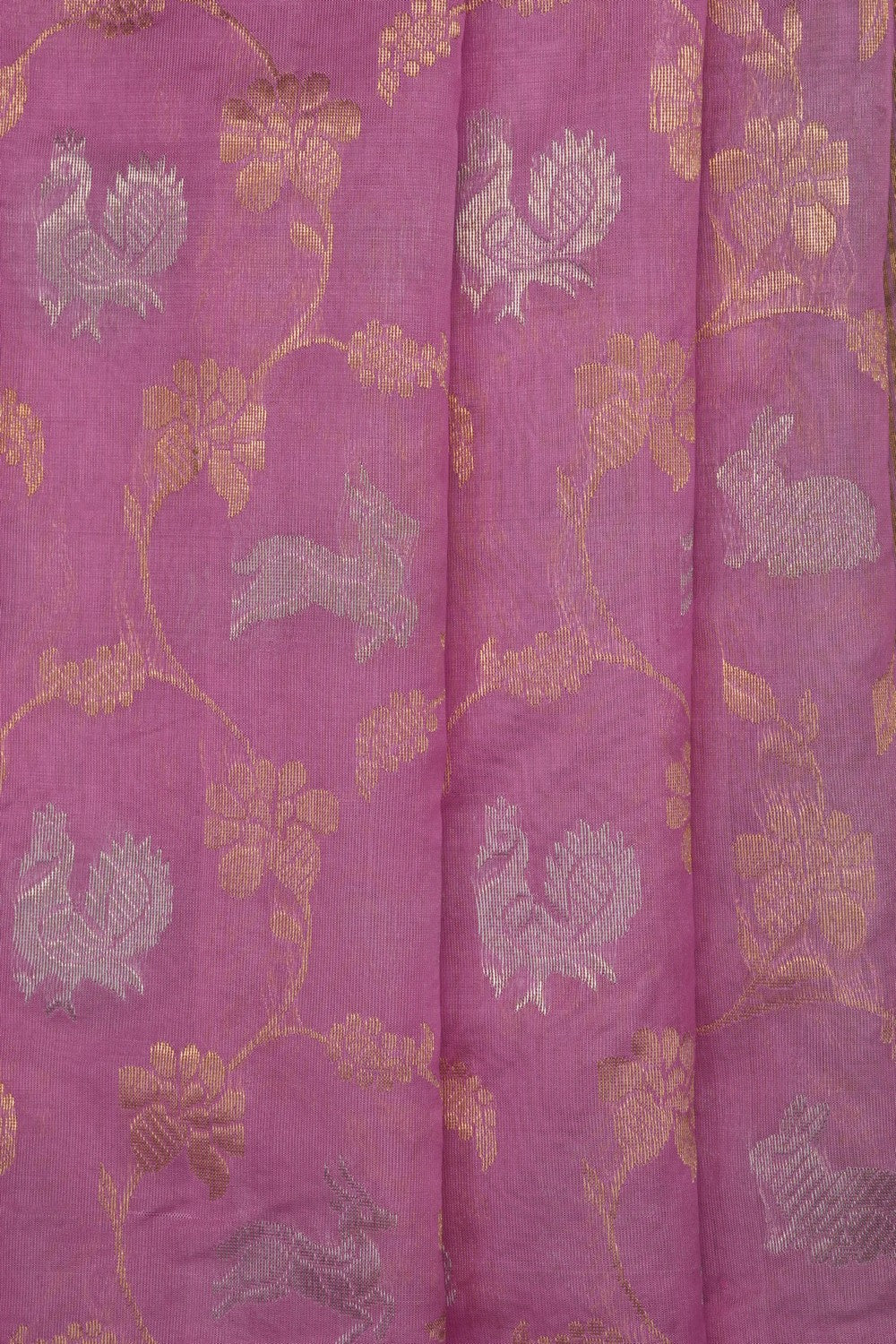 Image of Lotus Pink Chanderi Saree
