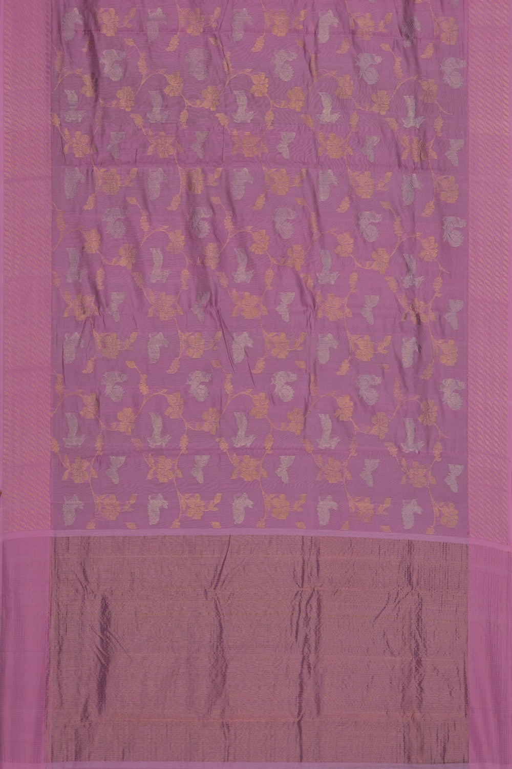 Image of Lotus Pink Chanderi Saree