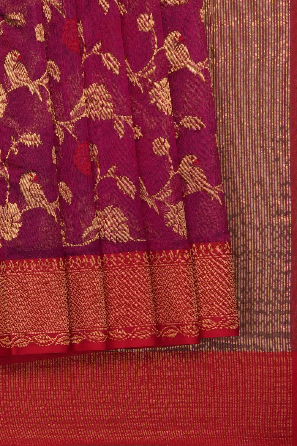 Image of Purple Chanderi Saree