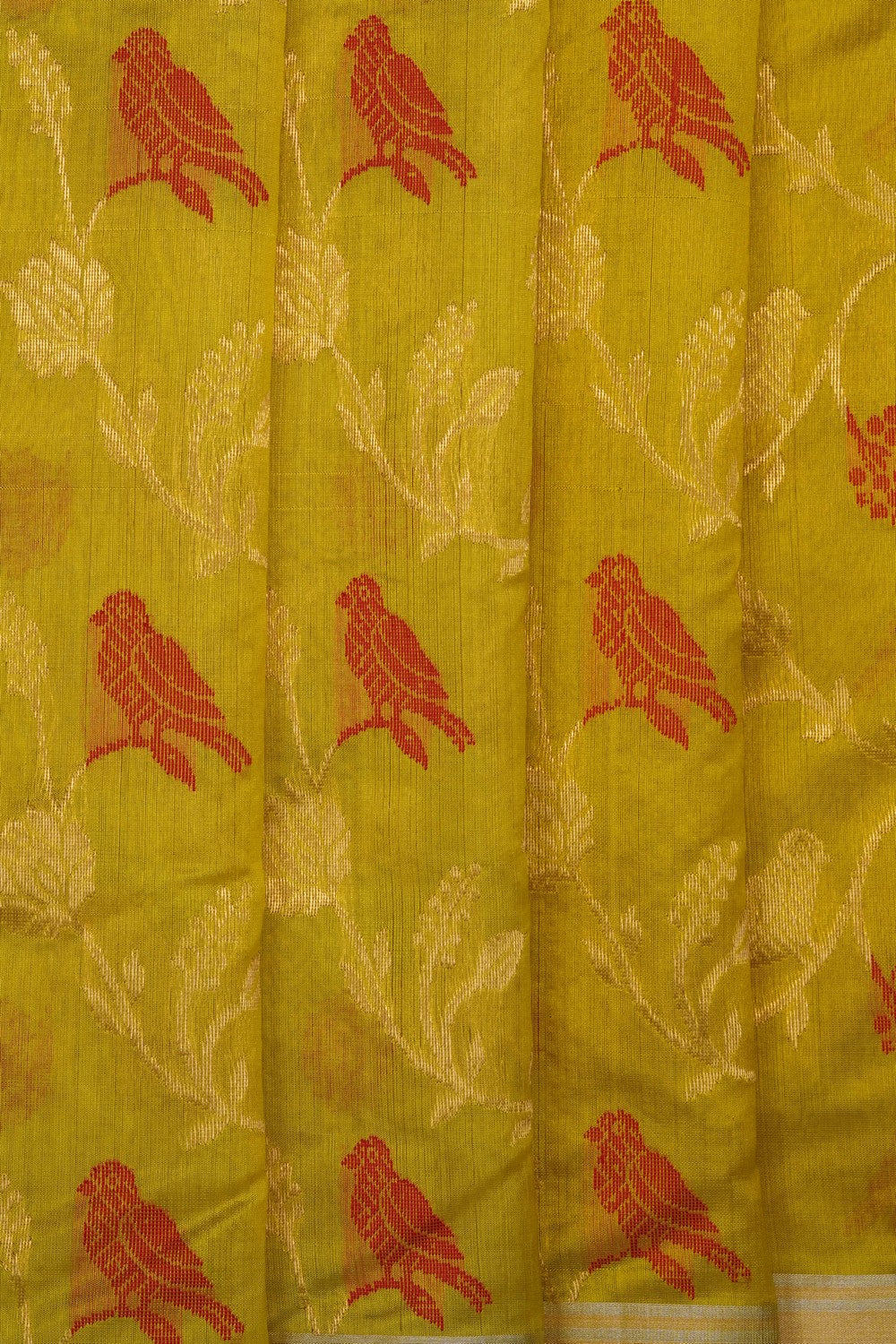 Image of Spring Green Chanderi Saree