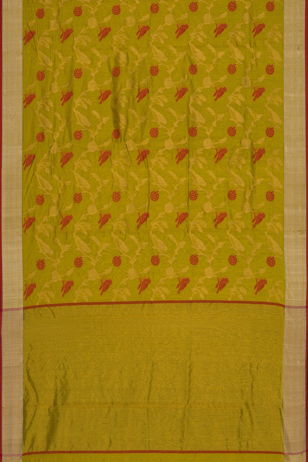 Image of Spring Green Chanderi Saree