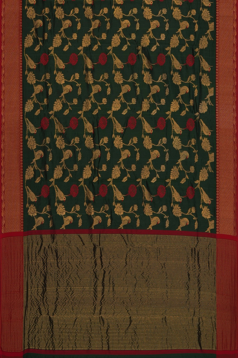 Image of Green Chanderi Saree