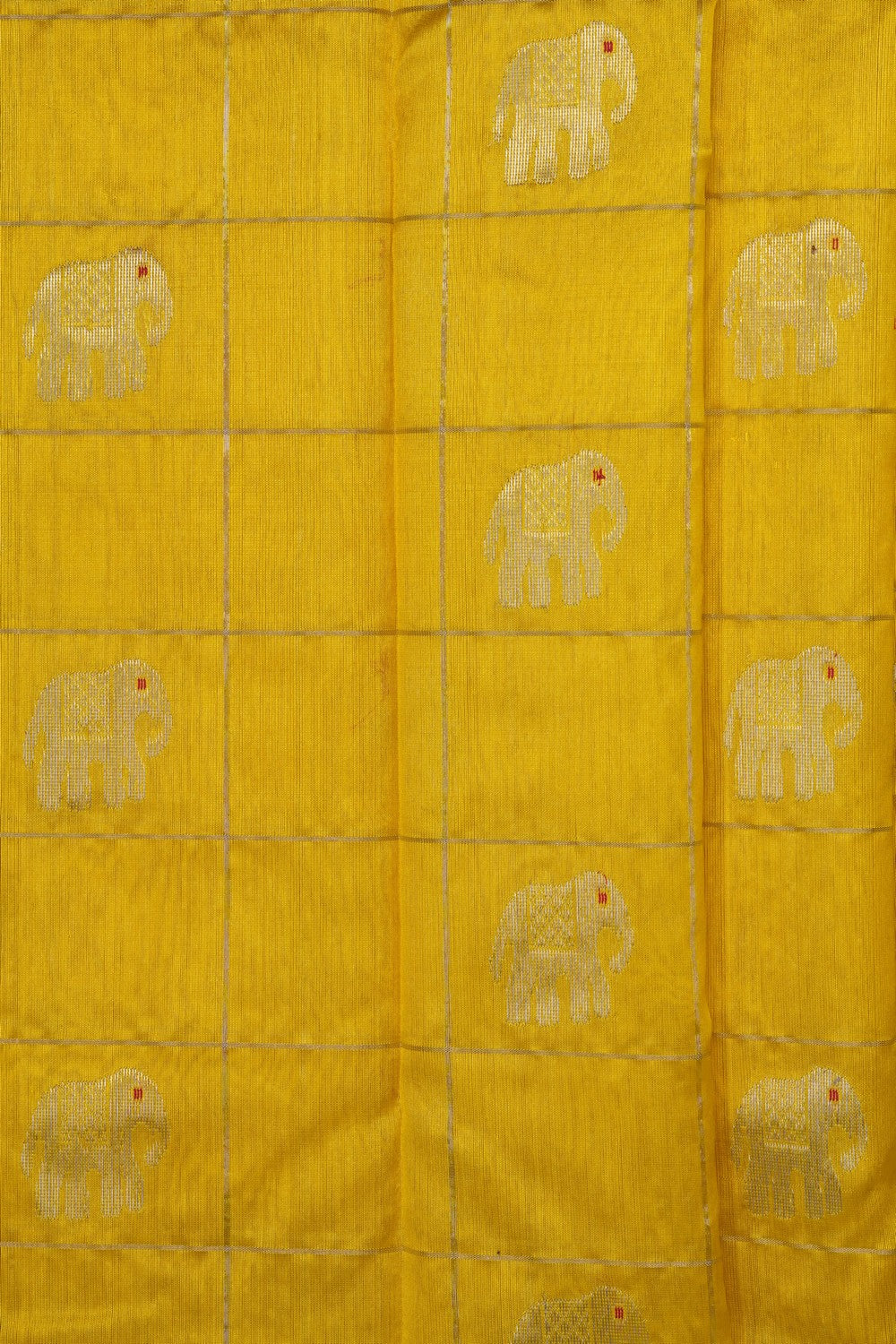 Image of Yellow Chanderi Saree