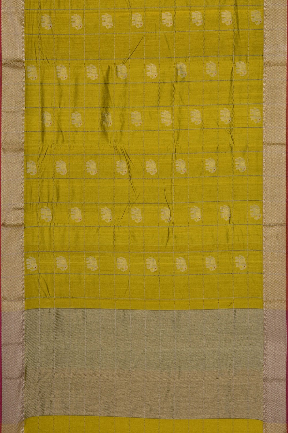 Image of Yellow Chanderi Saree