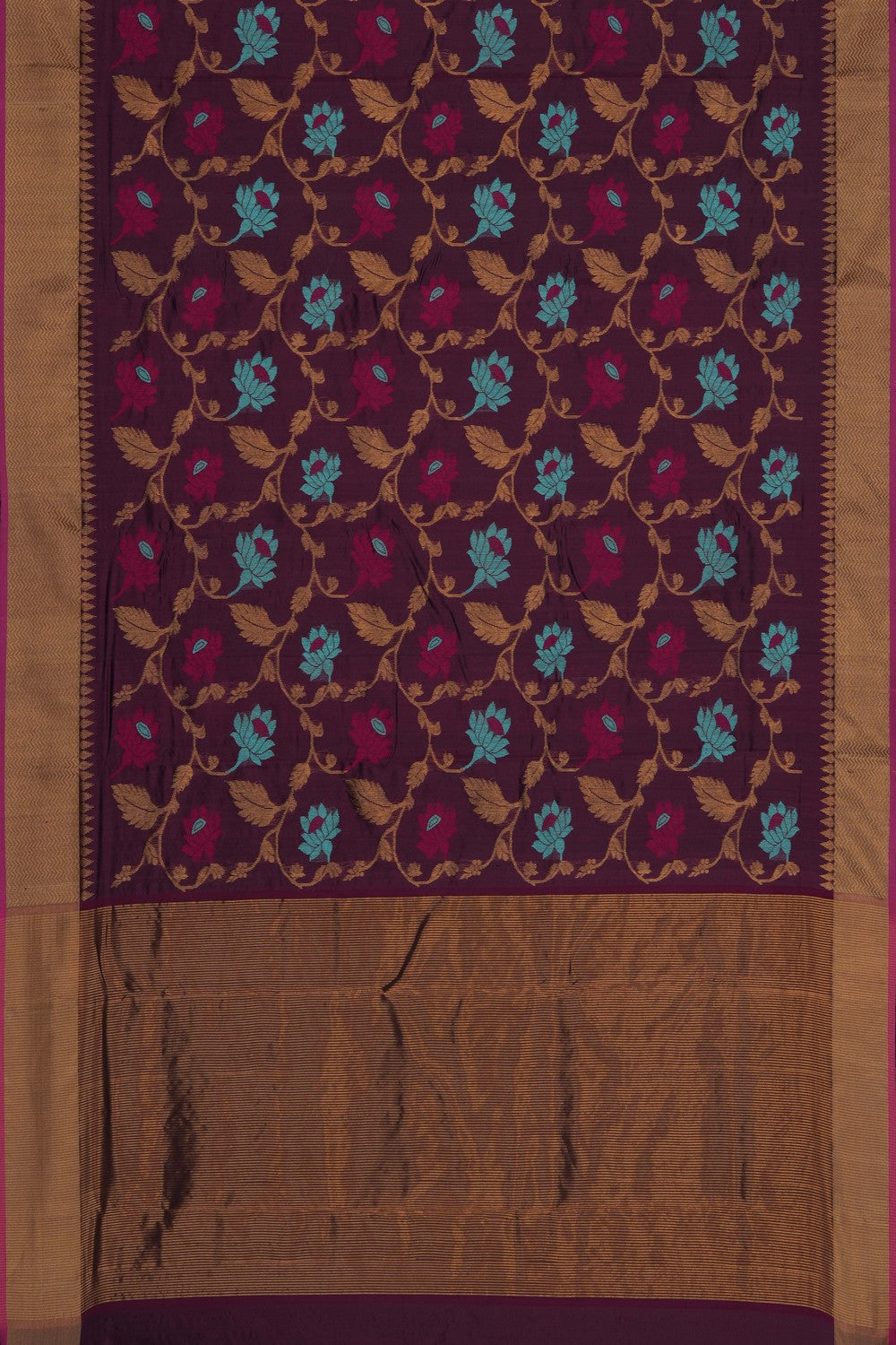 Image of Violet Chanderi Saree