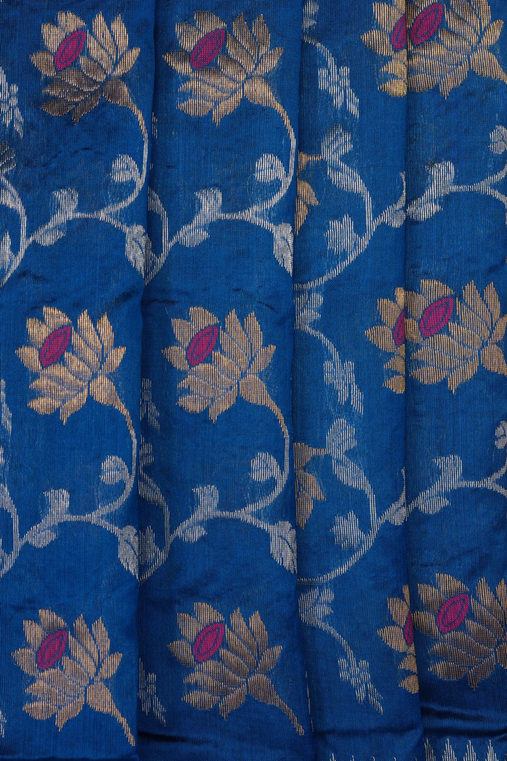 Image of Blue Chanderi Saree