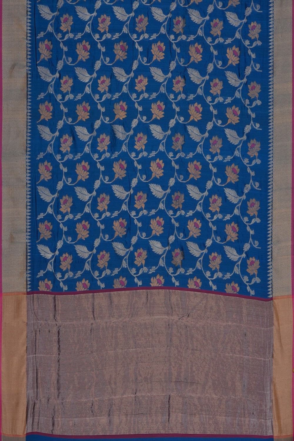 Image of Blue Chanderi Saree