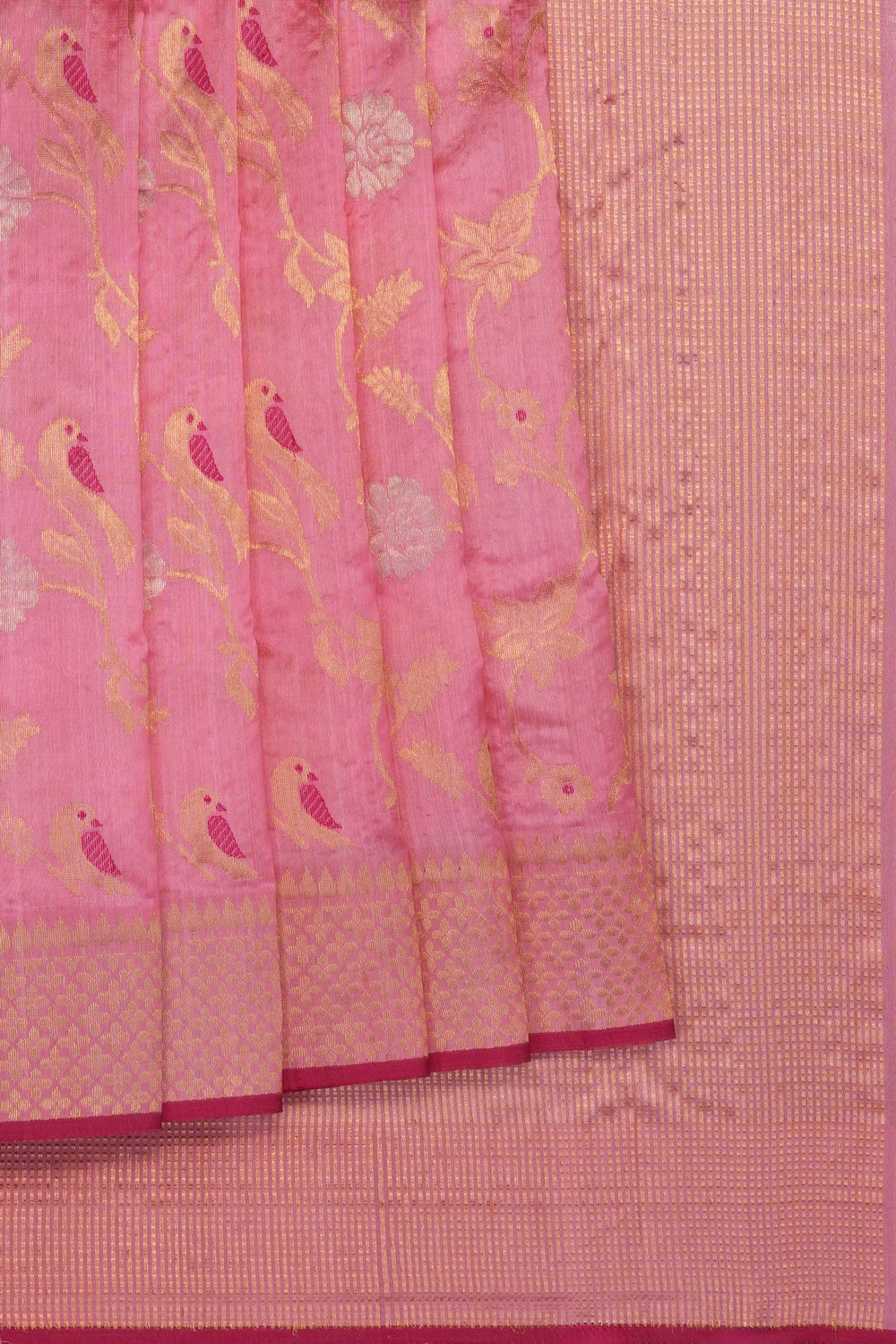 Image of Pink Chanderi Saree