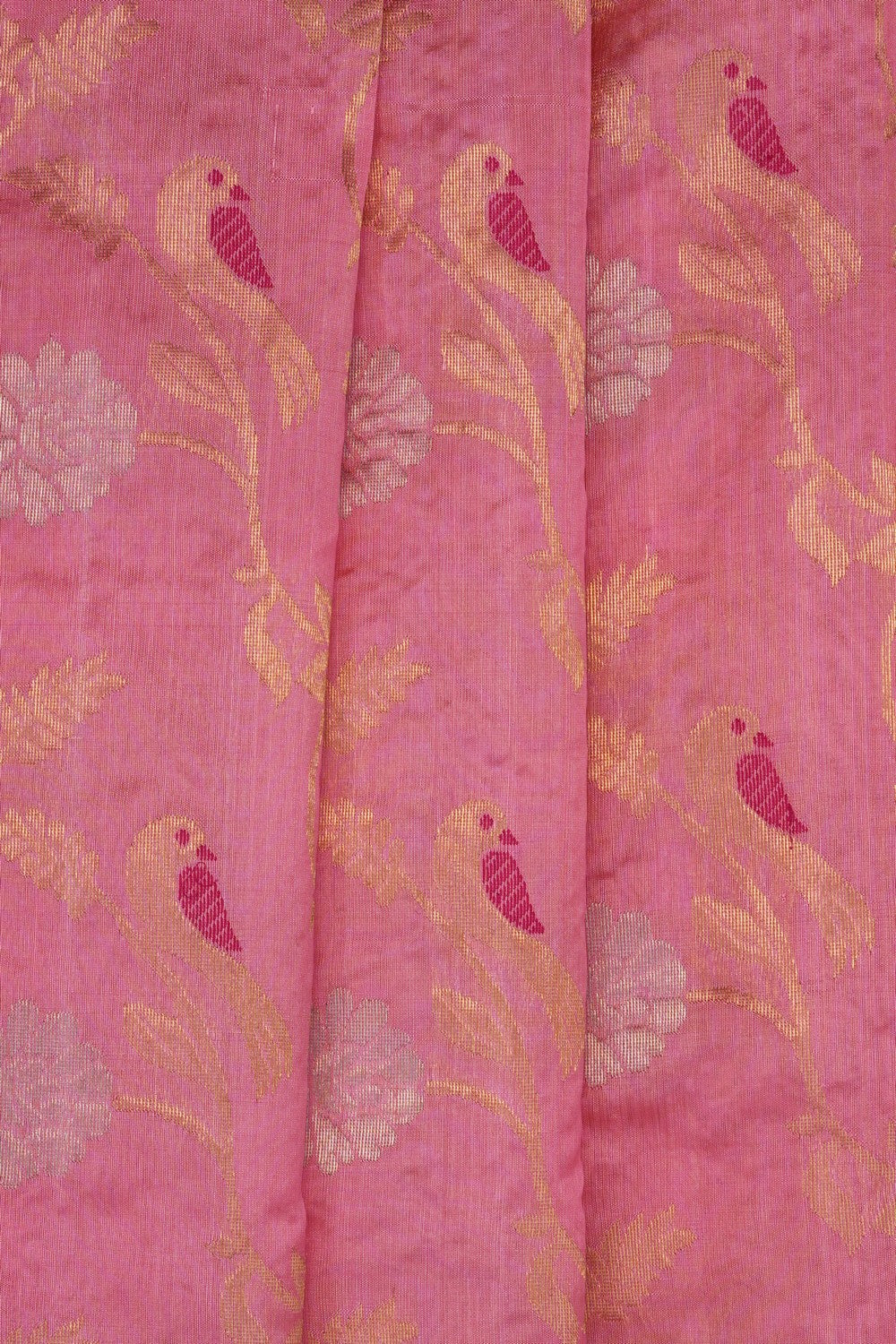 Image of Pink Chanderi Saree