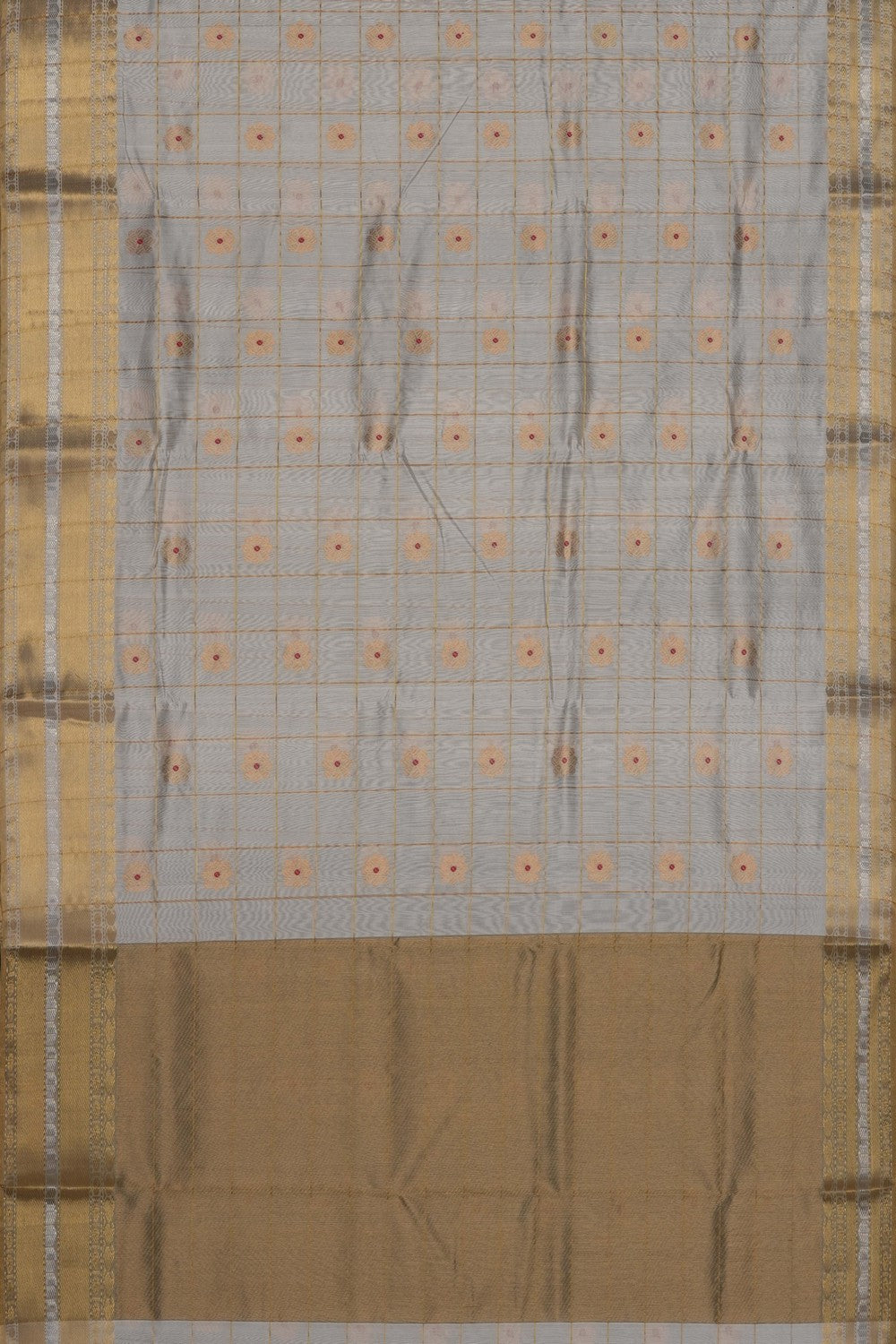 Image of Off-White Chanderi Saree