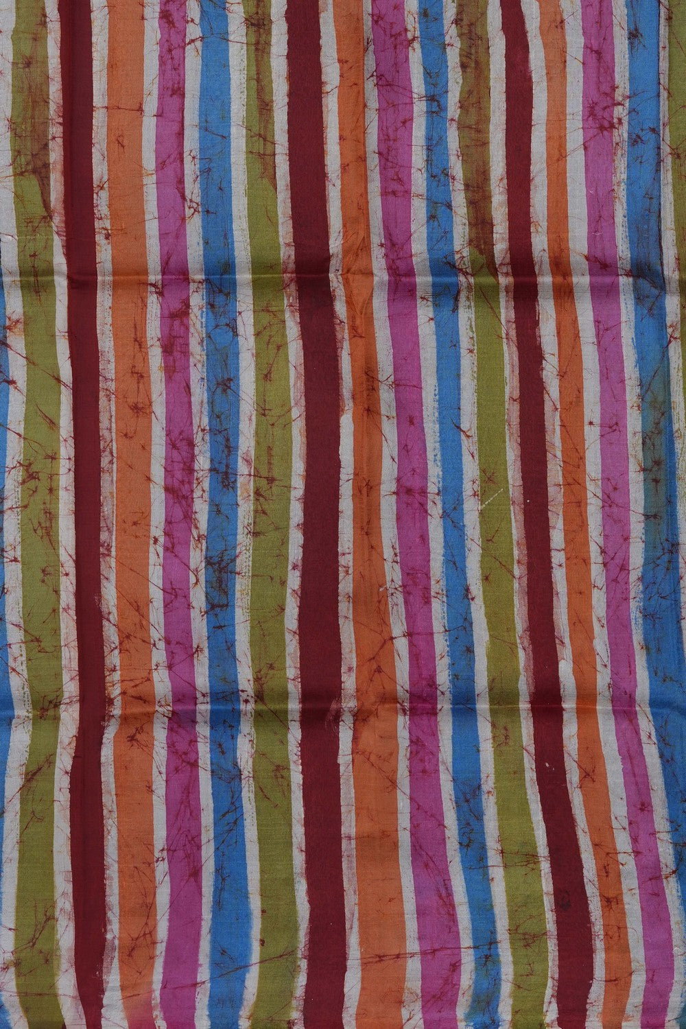Image of Batik Printed Tussar Silk Saree