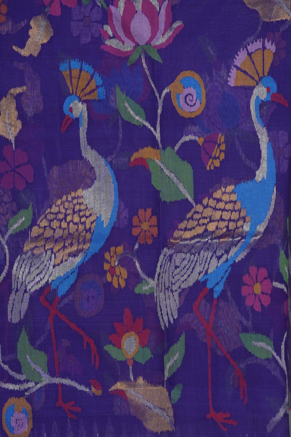Image of Royal Purple Ponduru Cotton Saree