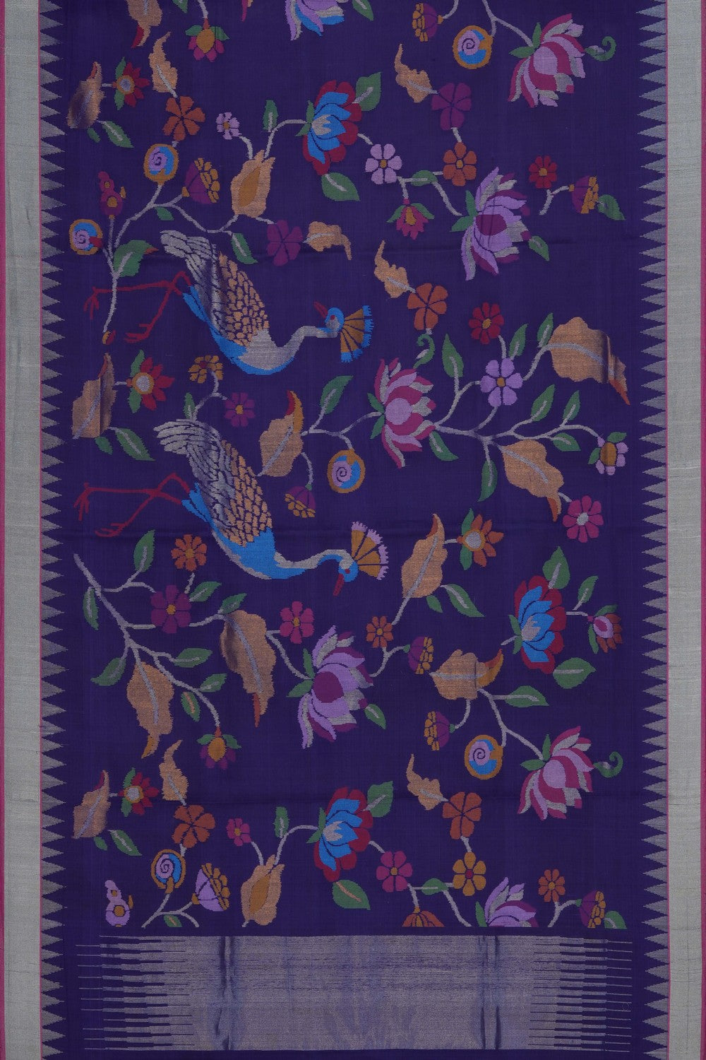 Image of Royal Purple Ponduru Cotton Saree