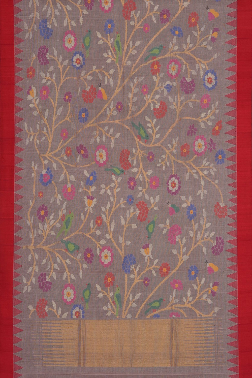 Image of Pastel Pink Ponduru Cotton Saree