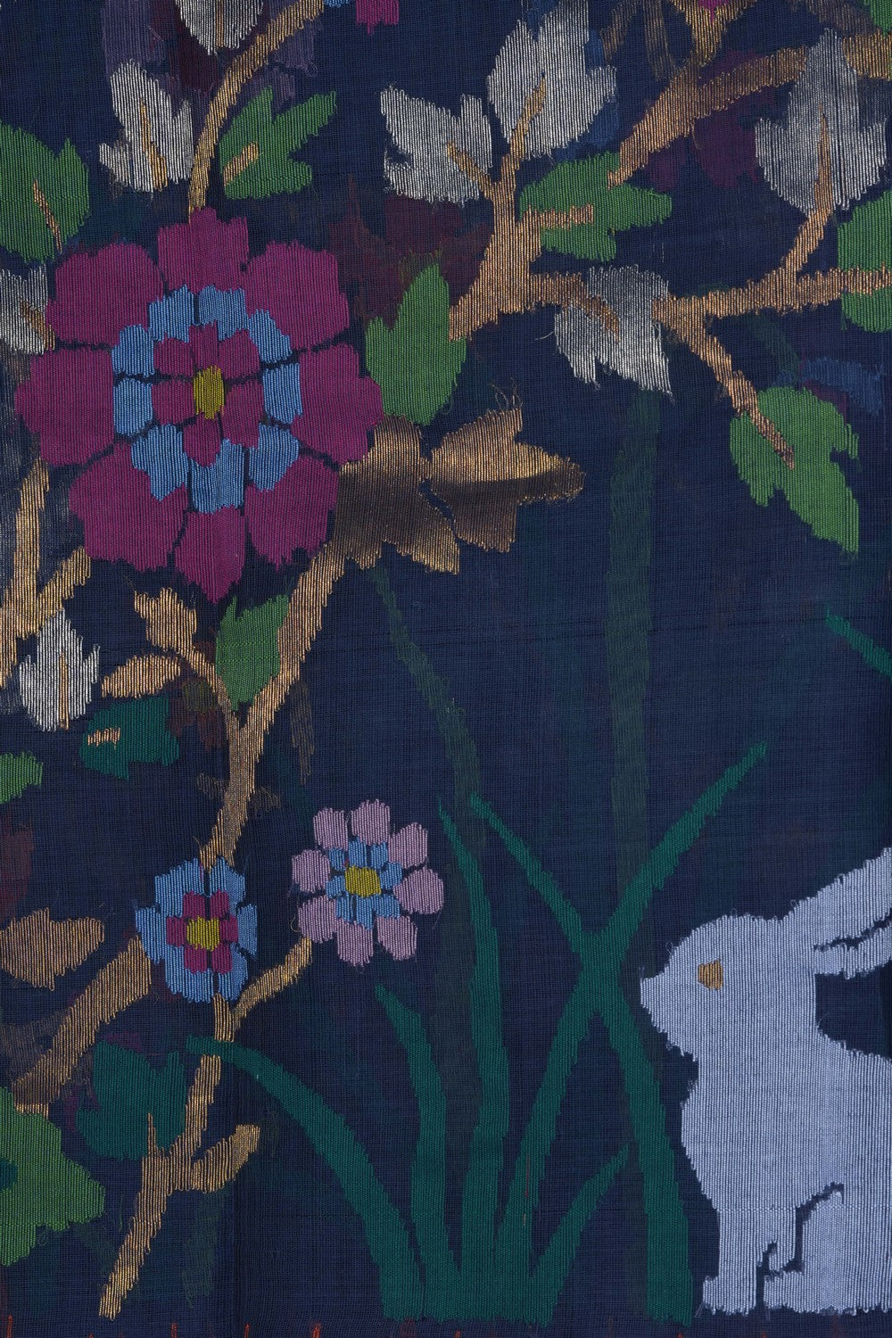 Image of Grey Ponduru Cotton Saree
