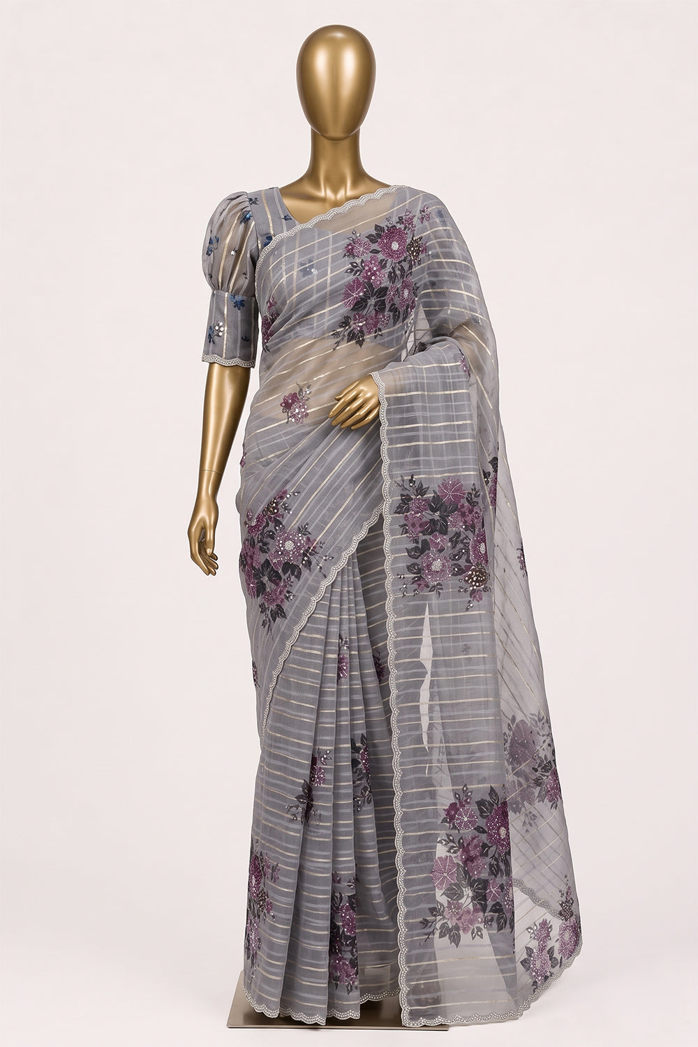 Image of kora-silk-embroidery-saree-p-18940723