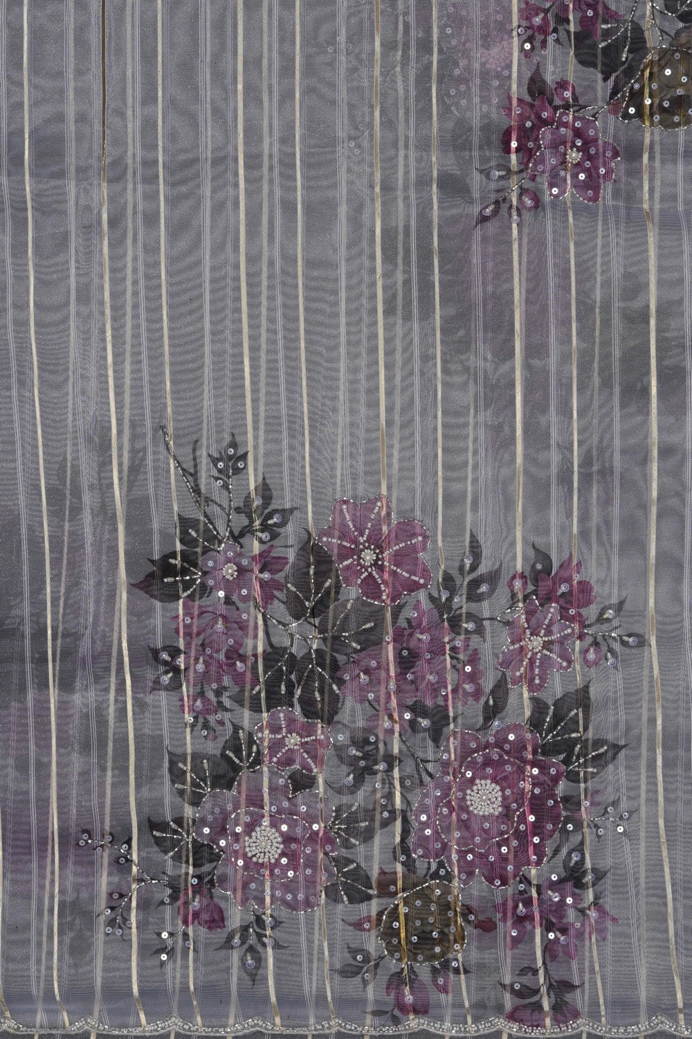 Image of Kora Silk Embroidery Saree