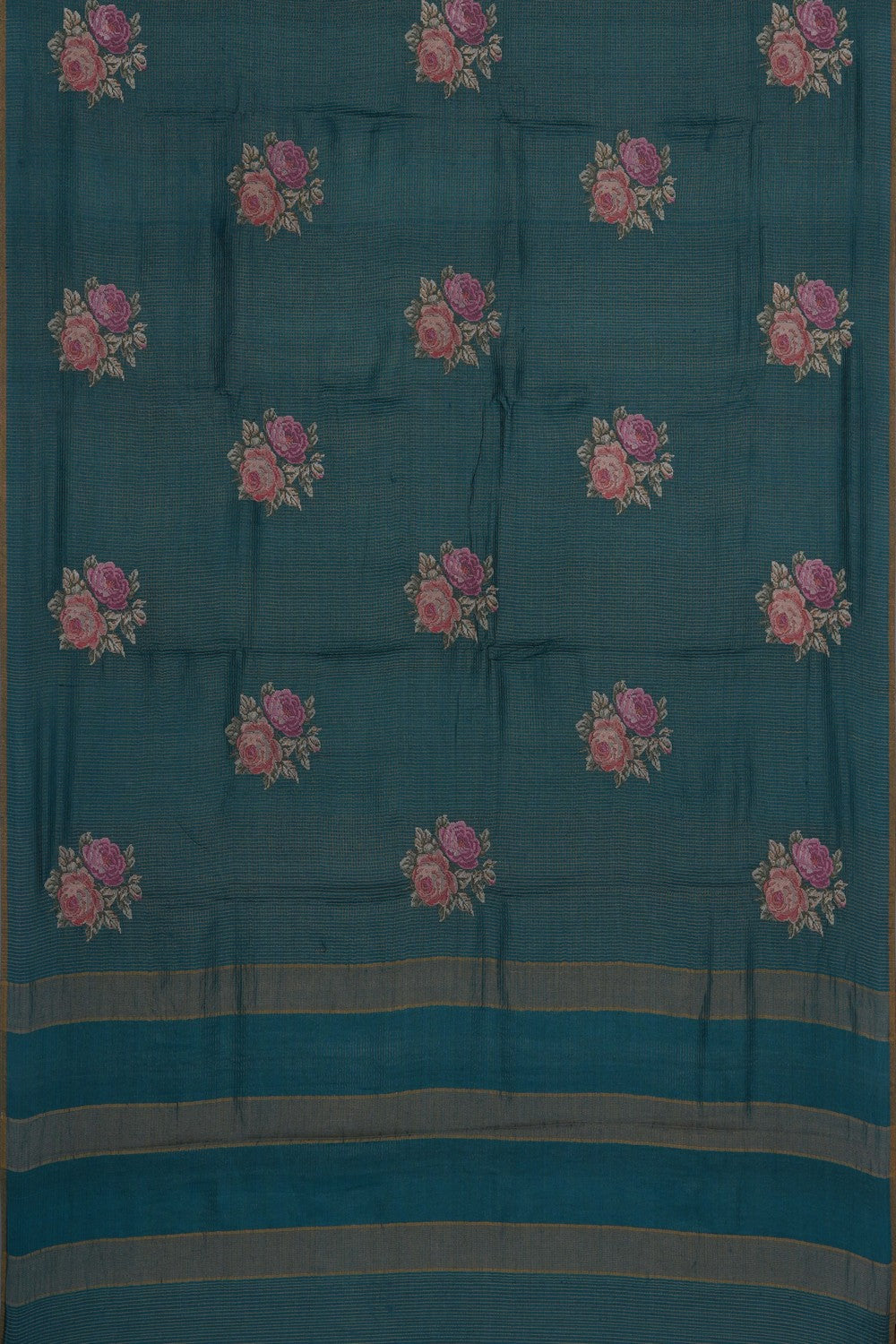 Image of Tussar Silk Embroidery Saree